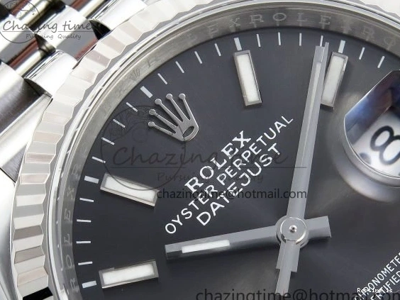 1229 HighQuality DateJust 36 126234 APF 1:1 Best Edition 904L Steel Gray Sitck Dial on SS Jubilee Bracelet VR 1595